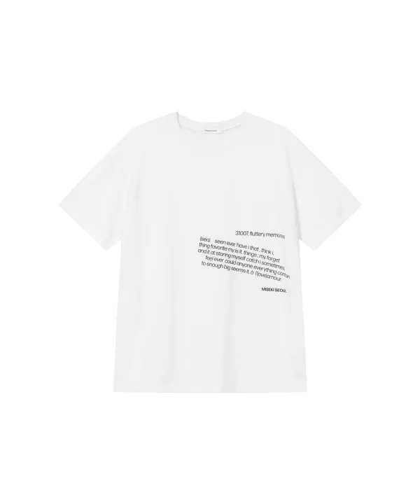 Tilt quote short sleeves WHITE