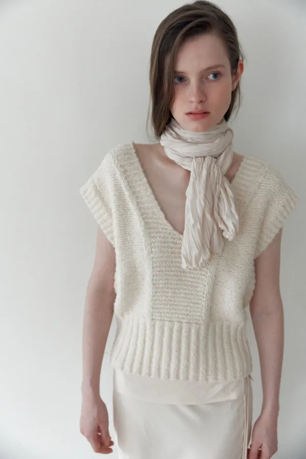 [7th] Lash Knit Vest_Cream