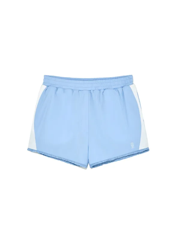 Frill Jersey Shorts Sky Blue Off-White