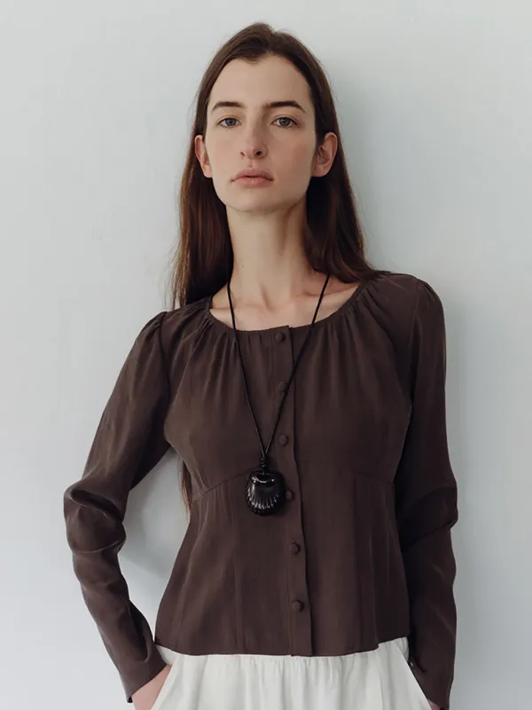 ROEL BUTTON LINE BLOUSE_2COLOR