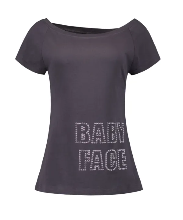 BABY FACE BOX TEE [CHARCOAL]