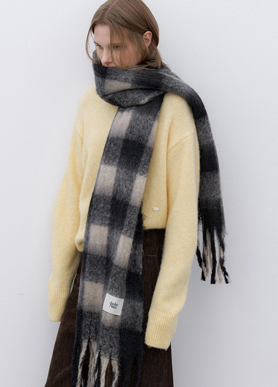 아뜰리에 나인 (MU-0027)CHECK PATTERN MUFFLER 상품 이미지 2