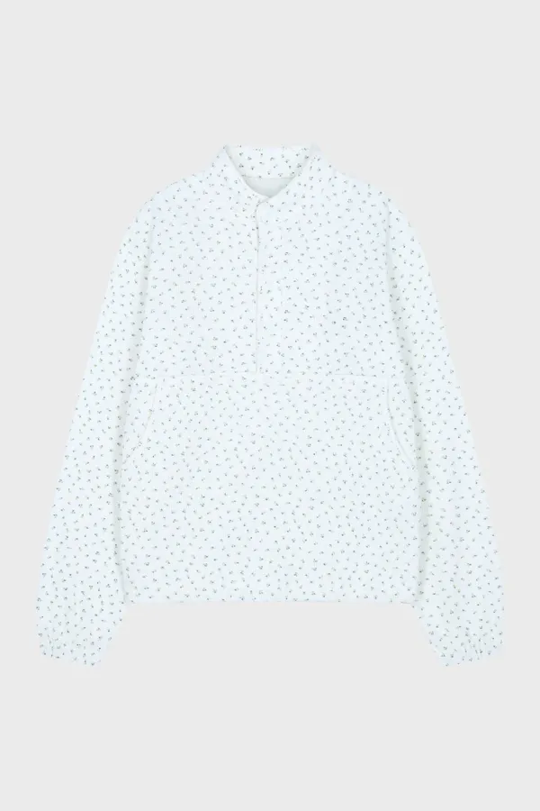 FLORAL WAFFLE TOP (WHITE)