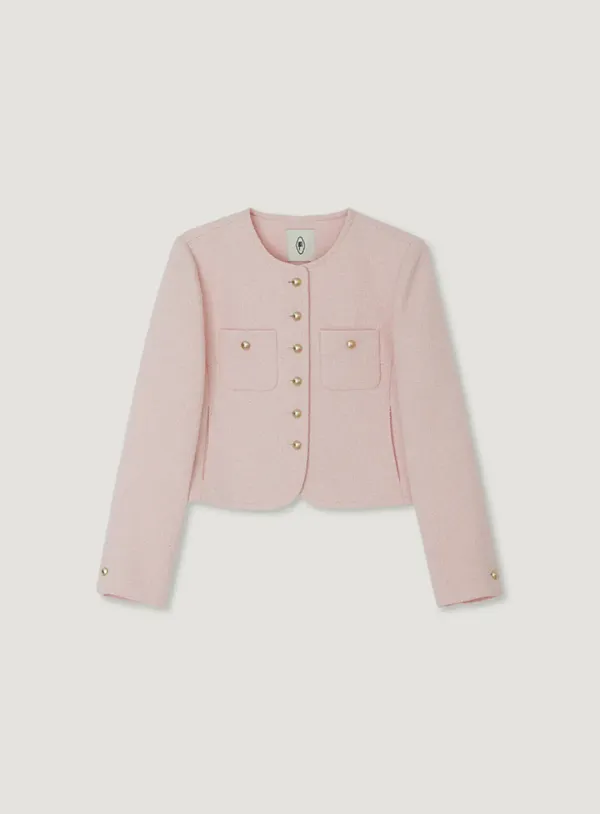 MOI TWEED JACKET_PINK