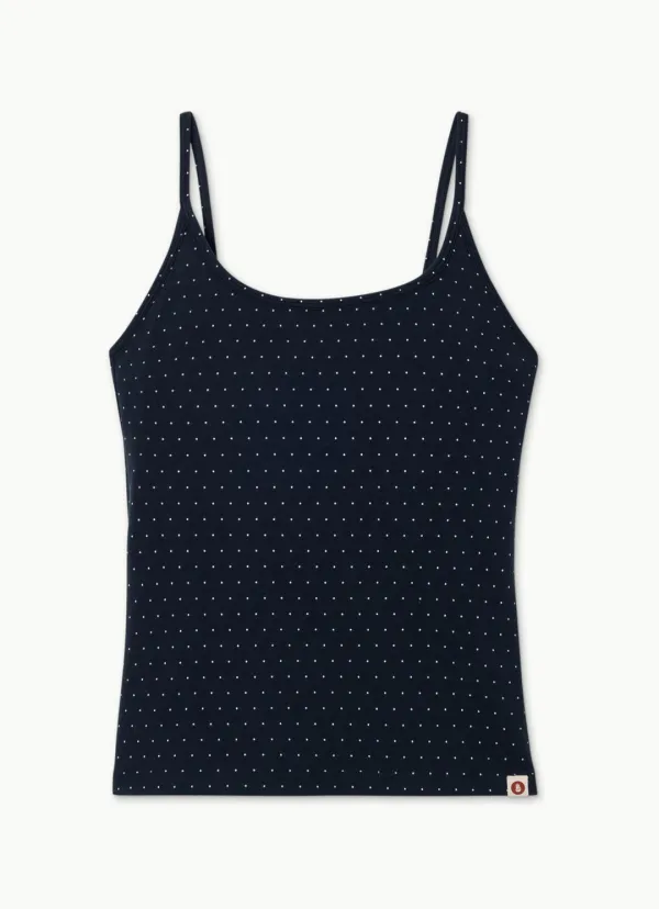 Carrie tank top_dotted_Navy Multi