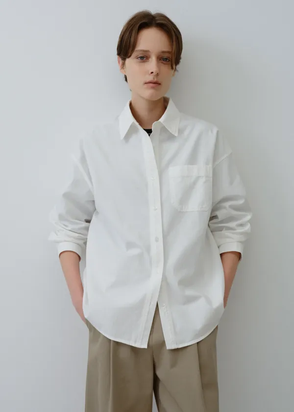 Twill washing shirt (ivory)