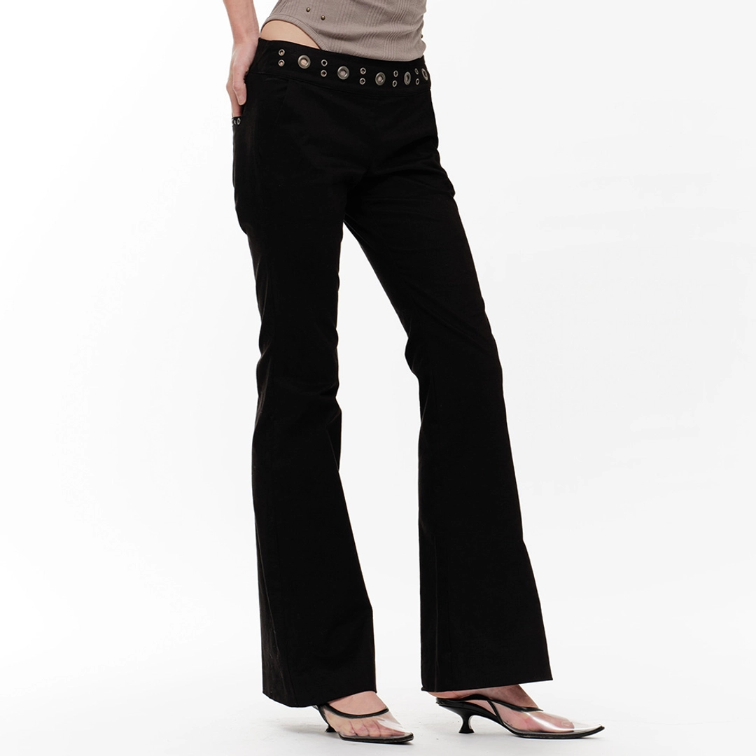 2000아카이브 SUE EYELET SLACKS (BLACK) 상품 이미지 2
