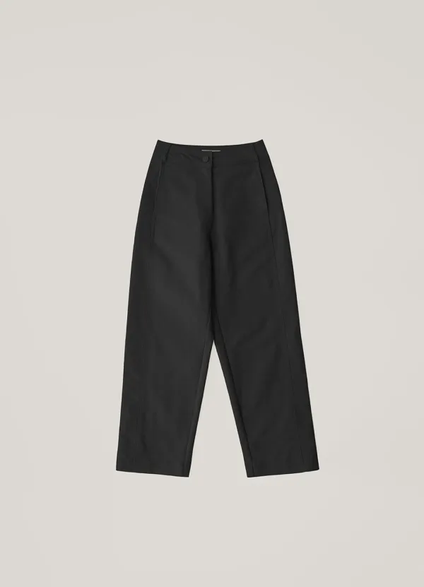 French Wide Chino Pants - Black