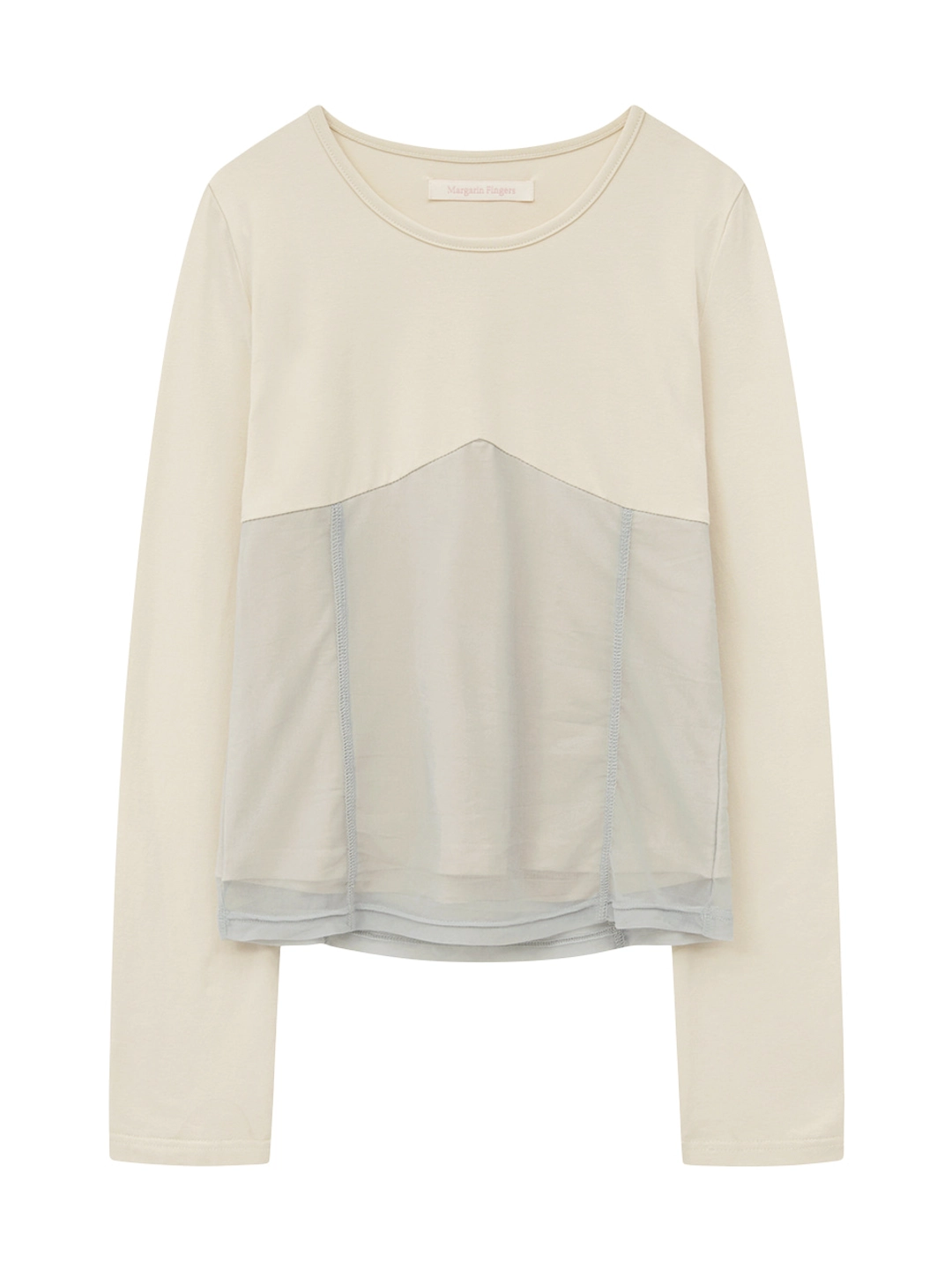 마가린핑거스 MESH LAYERED T-SHIRT (CREAM) 상품 이미지 1