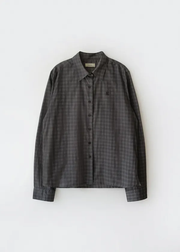 Veil check shirt (charcoal)