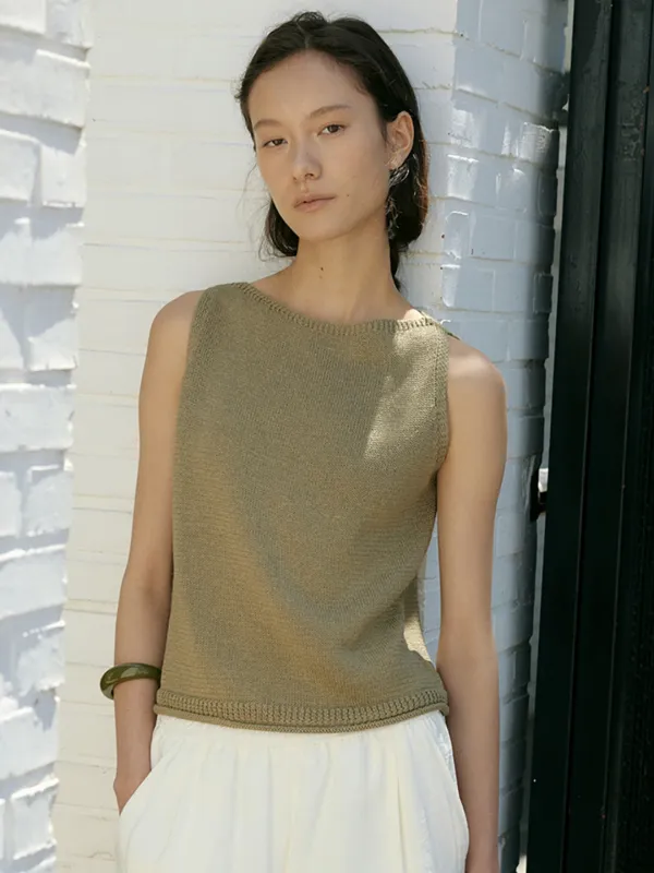 PAPER BOAT NECK SLEEVELESS_3COLOR