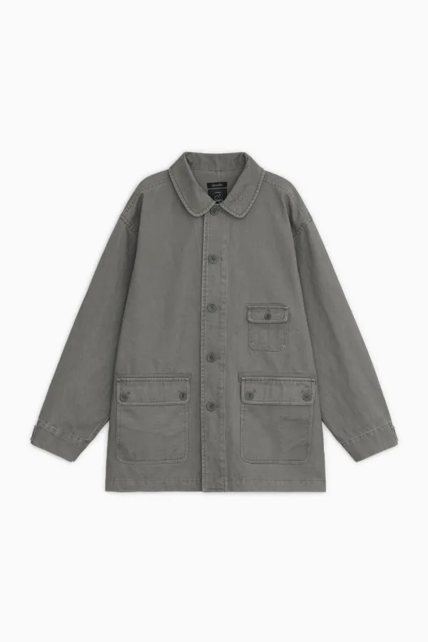 [10/7 예약배송] STAR FLORAL WASHED COTTON JACKET, CHARCOAL