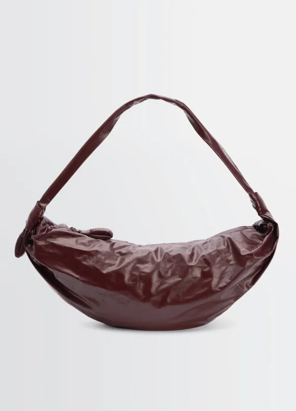 LARGE SOFT CROISSANT BAG IN PAPER LEATHER