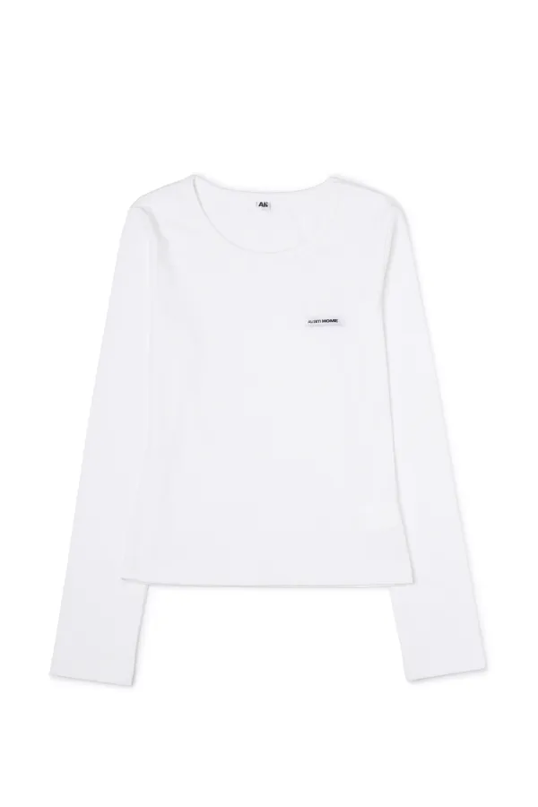 Logo Crewneck Tee White