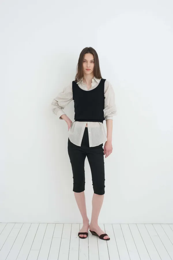 Capri pants ( Brown / Black )
