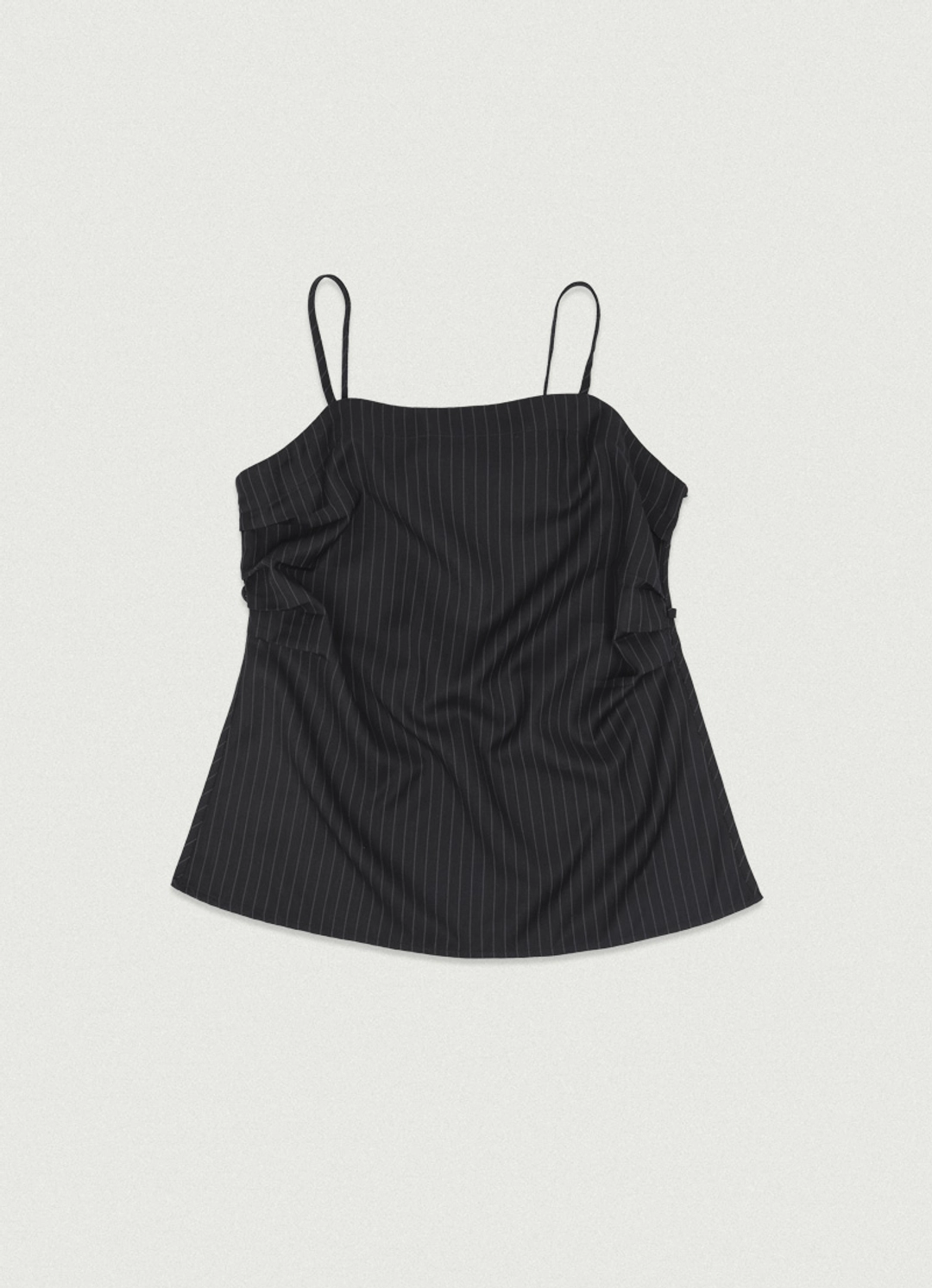 Courgette Stripe Sleeveless Blouse [charcoal]
