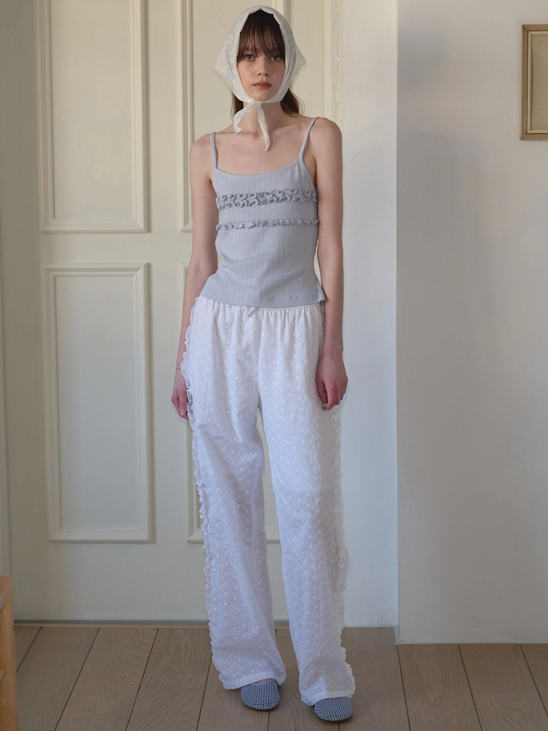 마가린핑거스 FRILL EYELET PANTS (WHITE) 상품 이미지 2