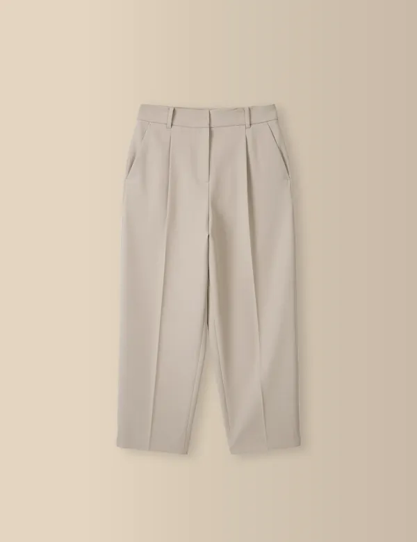 2nd / Relaxed Tapered Pants (Beige)