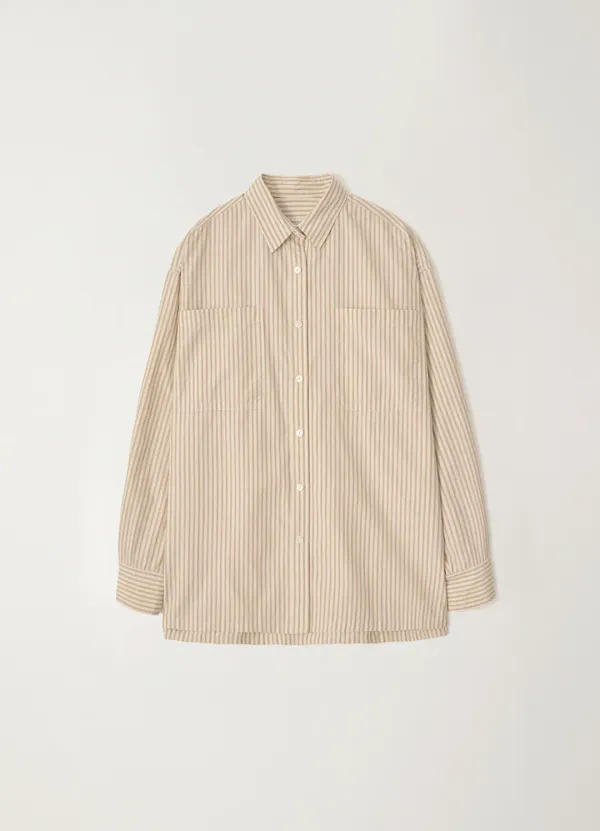 2ND / Toro oversized stripe shirt (Beige)
