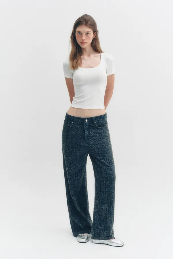 [3차] TWEED LOW RISE WIDE DENIM PANTS_TT5S406IG