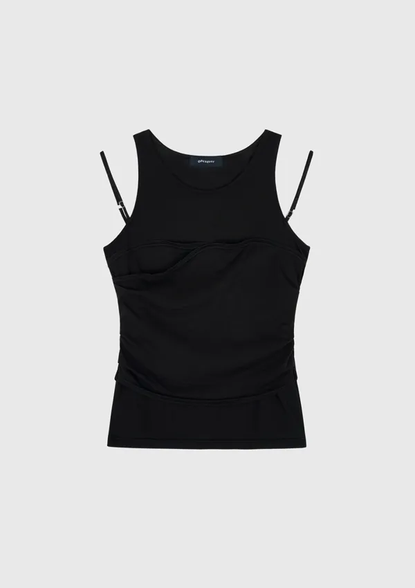 Crossed sleeveless Black