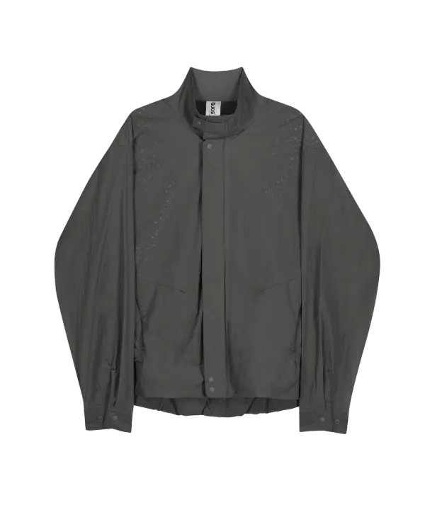 Layered Sheer Blouson / Charcoal