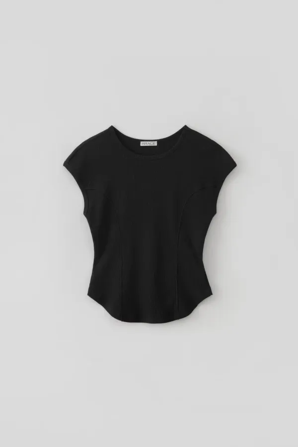 Cap Sleeve T-Shirts_Black