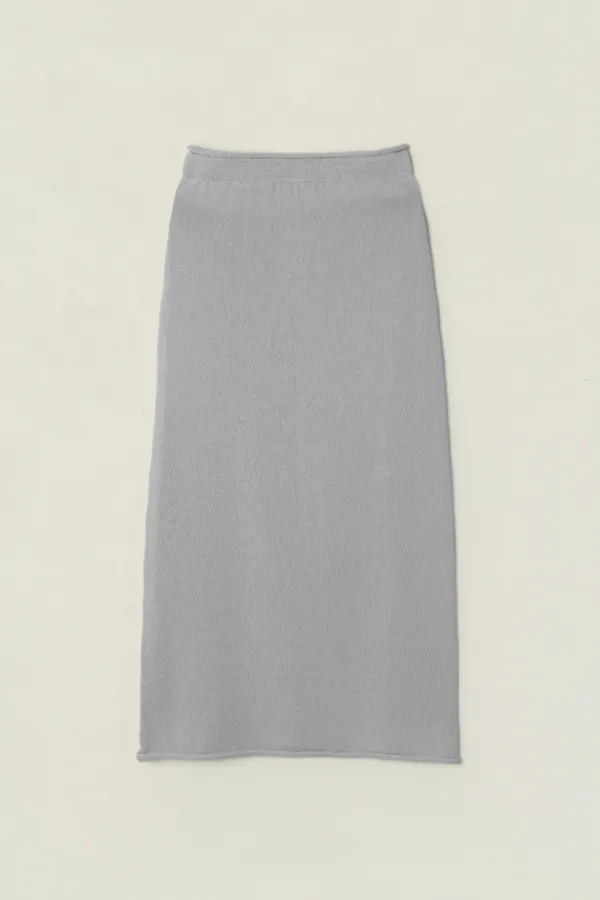MORIN LONG KNIT SKIRT_GRAY