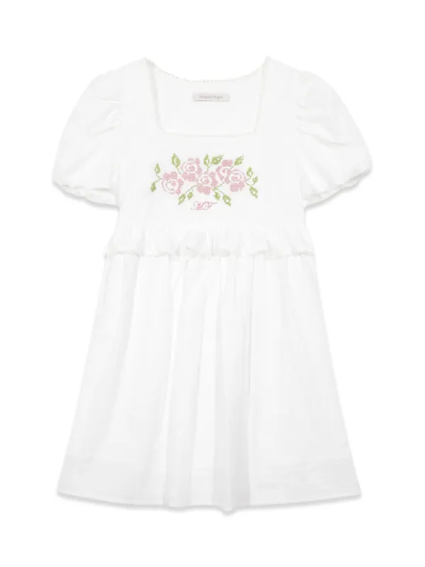 ROSE BABYDOLL ONE PIECE (WHITE)