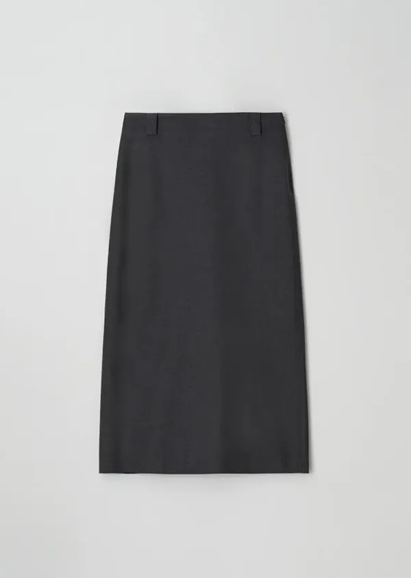 standard H-line long skirt-charcoal
