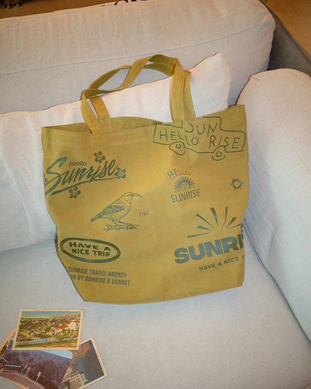 헬로선라이즈 HS Graphic Tote Bag_Olive 상품 이미지 3