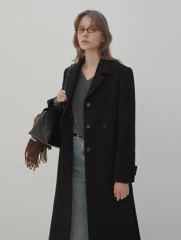 Brooklyn Cashmere Single Coat (Black)