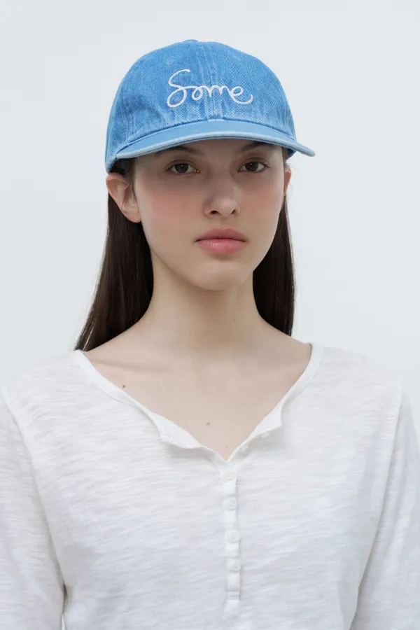 Some Logo Ball Cap - Washing Denim