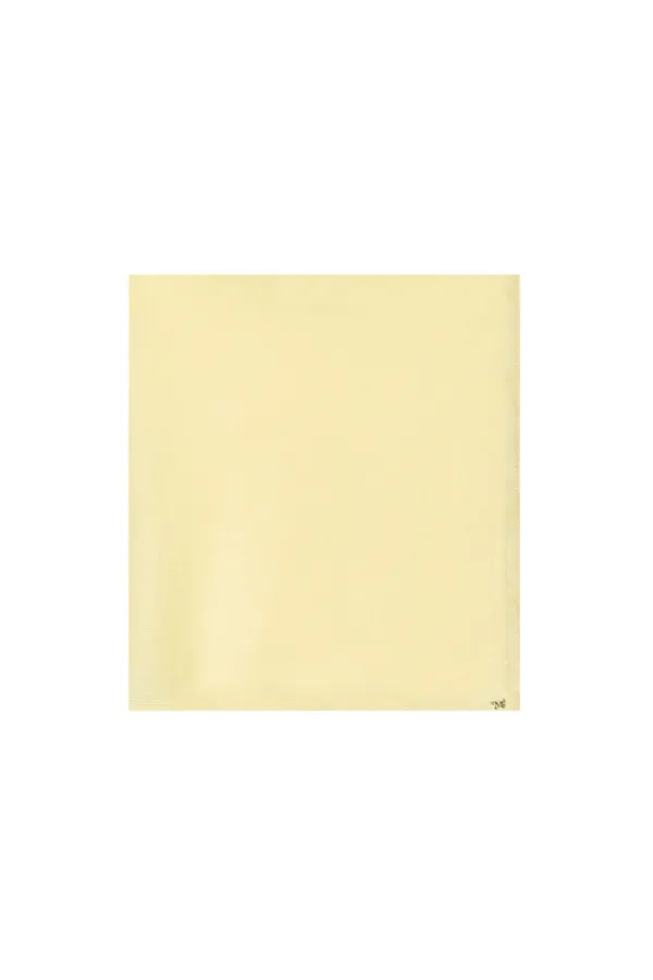 SHEER LINEN KNIT SHAWL (YELLOW)