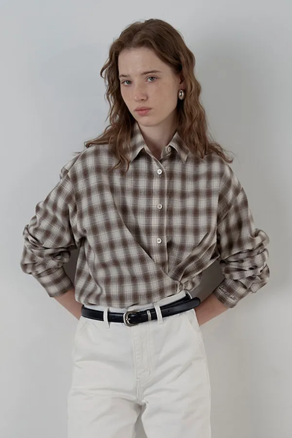 cole check rap shirts_beige