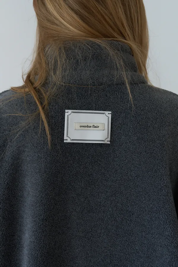 [10/16 PRE-ORDER] HALF-ZIP FLEECE TOP_DARK GREY