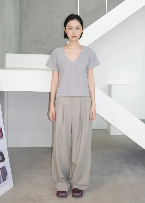 [ 바로배송 ] [ 1차 리오더 ] 3-LAYER SHORT SLEEVE [GREY]