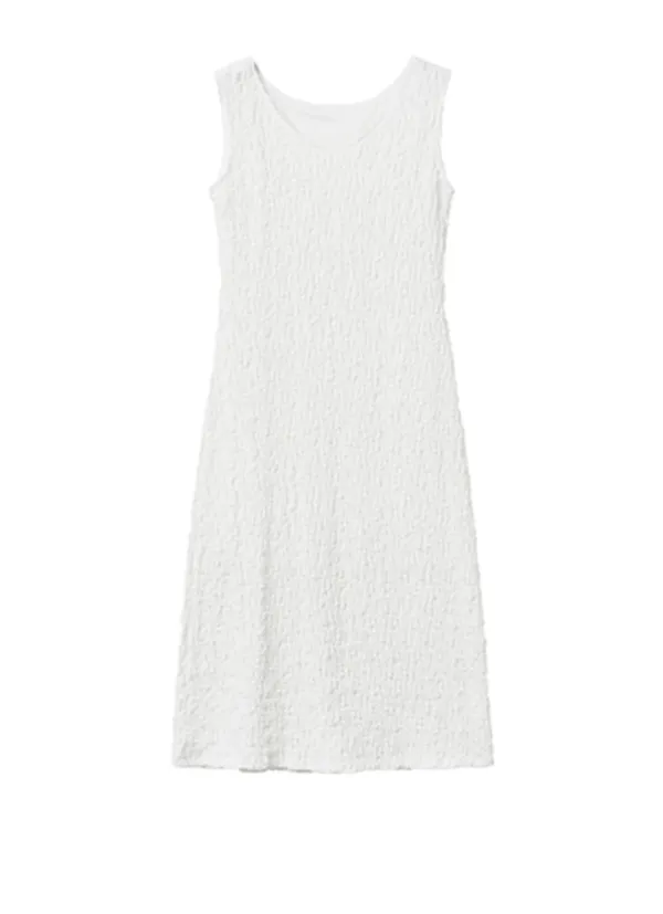 WRINKLE LONG ONE PIECE - WHITE
