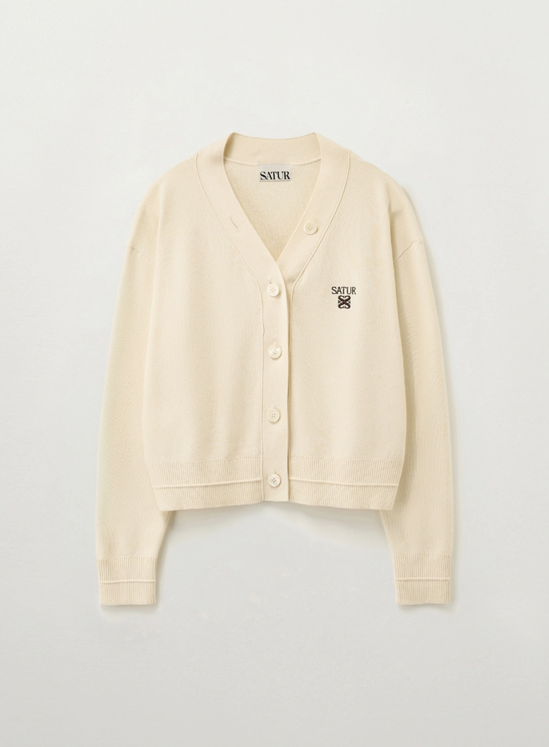 세터 (W) Essential Faro Crop Cardigan - Cream 상품 이미지 1