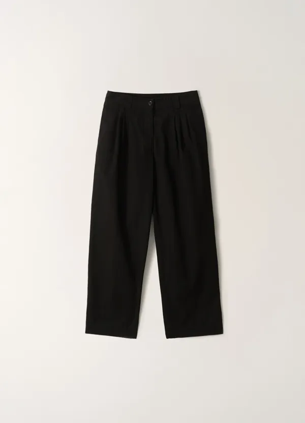 3RD/ Lena 3-tuck pants (Black)