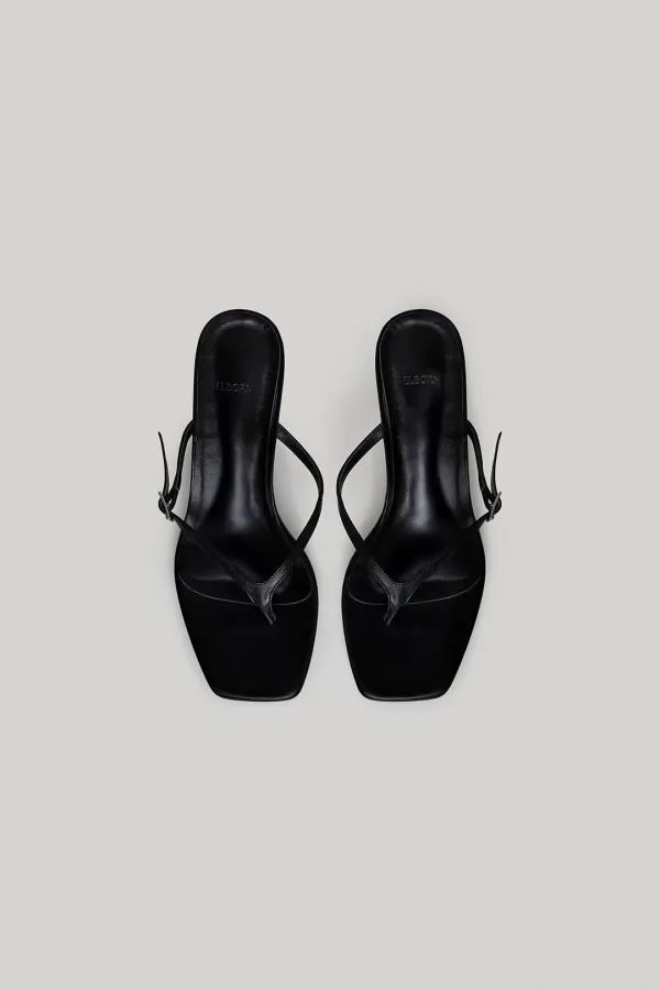 Ines Leather Mules Heel