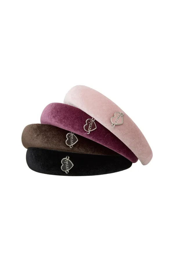 HEART LOGO PENDANT HAIRBAND