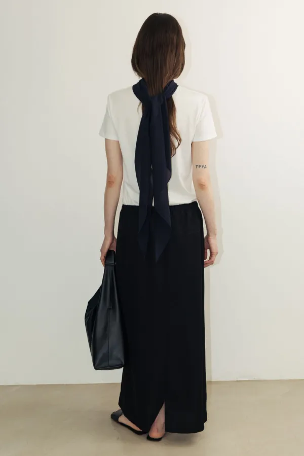 Chiffon scarf _navy