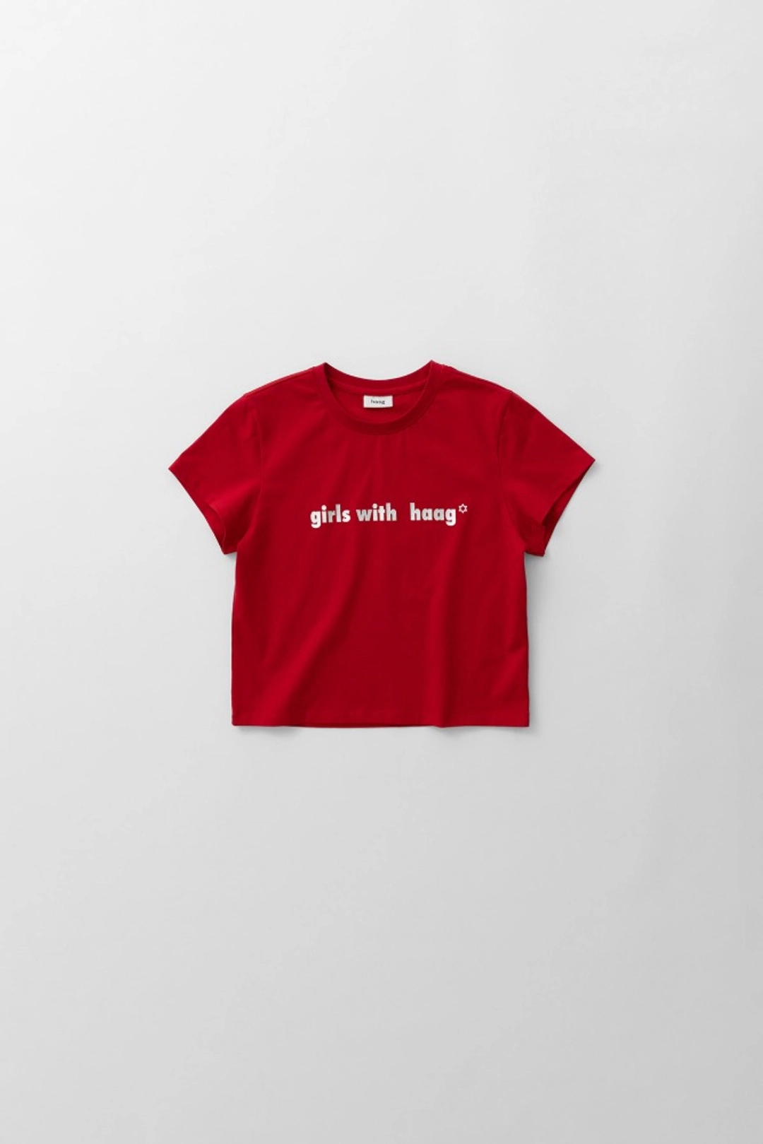 [EXCLUSIVE] a girls crop t-sh  red