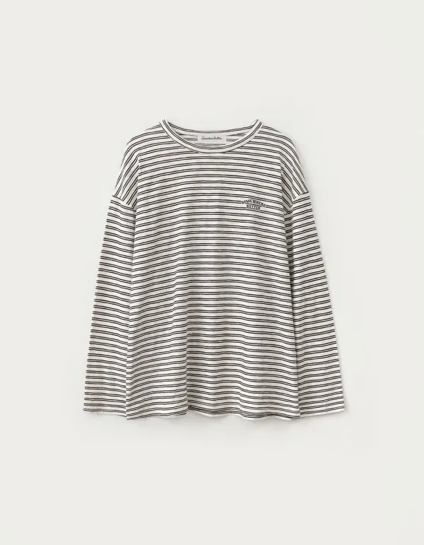[Release] 6.10 출고 Sunkiss Stripe Long Top - Ivory