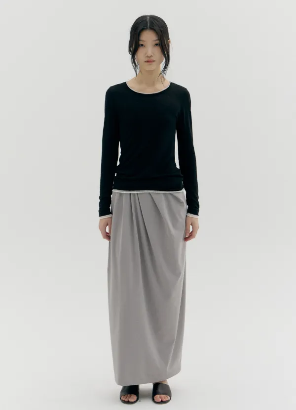 LAYERED LONG SLEEVE, BLACK