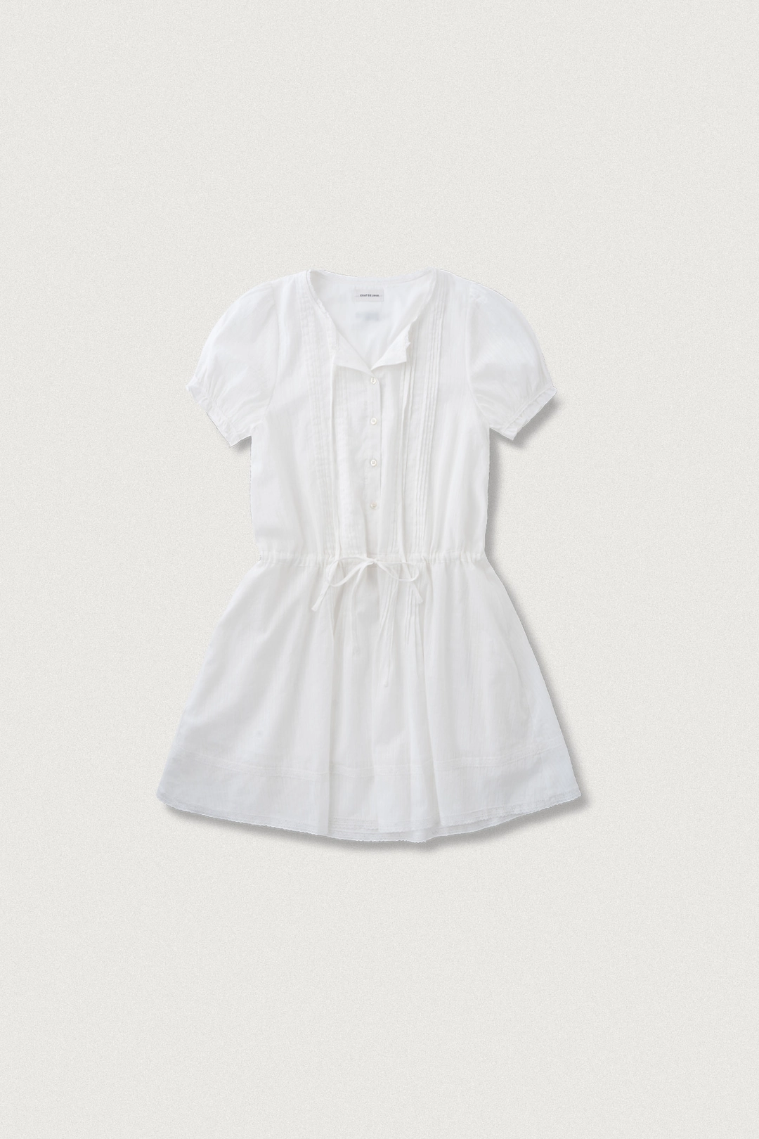 샤드라마 DRAW STRING PINTUCK DRESS [WHITE] 상품 이미지 1