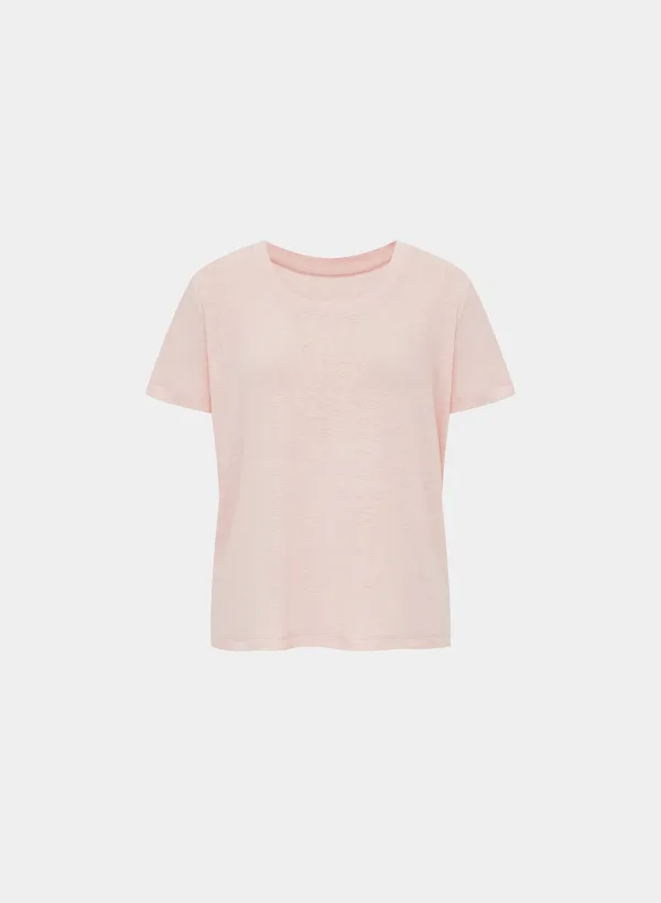 Toby linen scoop neck T