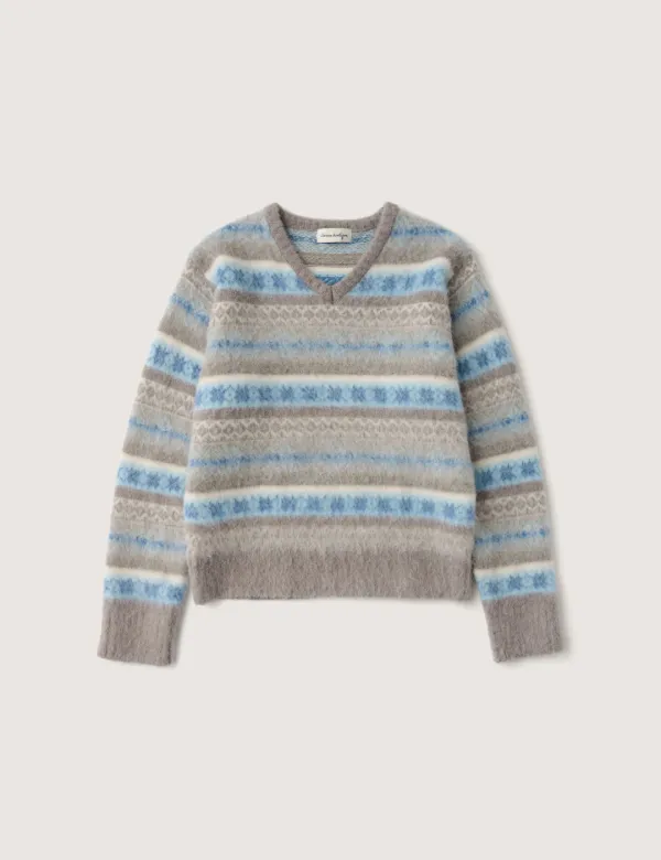 Aube Jacquard Sweater (Melange Gray)