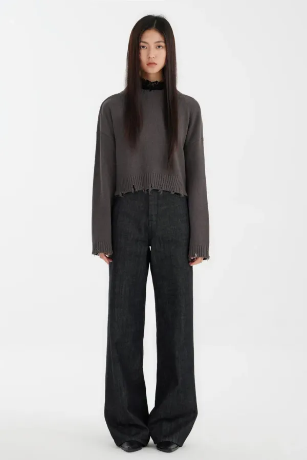 Damaged Cropped Knit